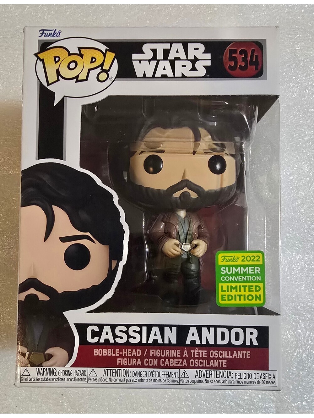 Star Wars Funko Pop 534 Cassian Andor NIB ANDOR SERIES